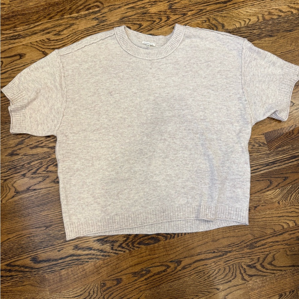 JODIFL Women's Cream Crew Neck Sweater